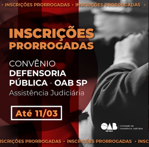 Inscrições Para O Convênio Da Oab Sp Com A Defensoria Pública Do Estado São Prorrogadas Até 11 6275