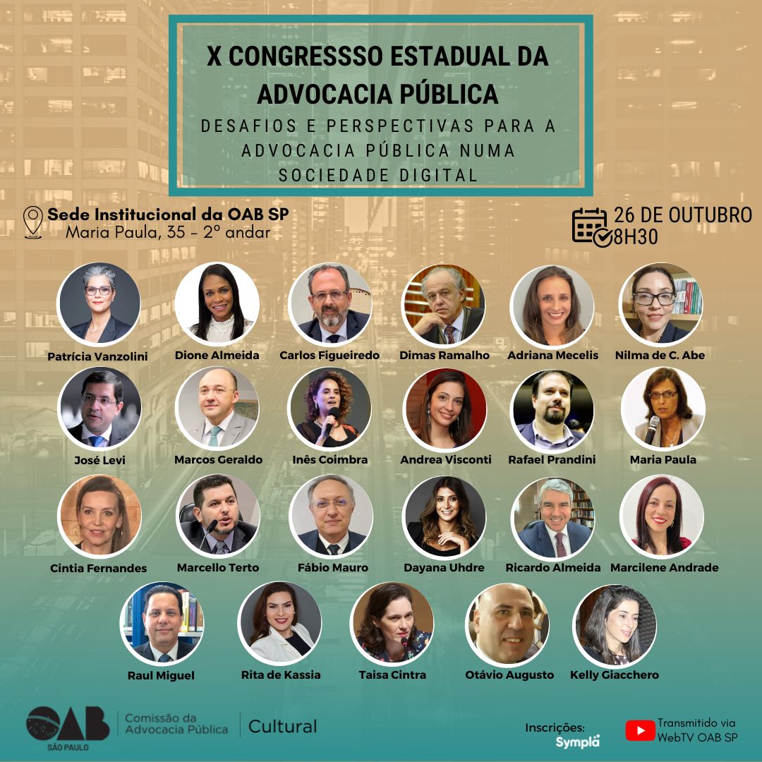 OAB SP promove X Congresso Estadual da Advocacia Pública
