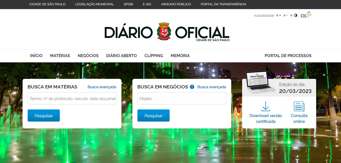 Prefeitura de São Paulo conta com nova plataforma de publicação do Diário Oficial da Cidade