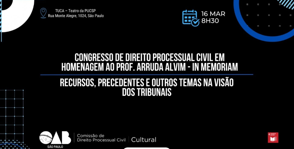OAB SP promove Congresso de Direito Processual Civil