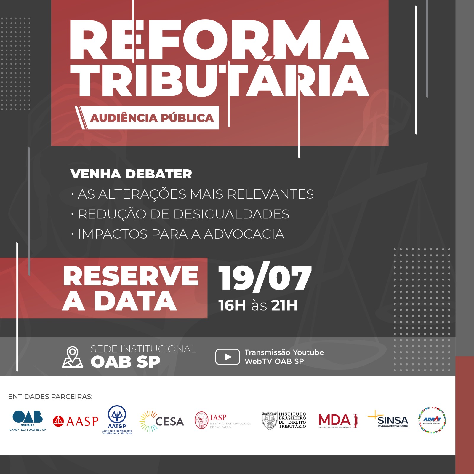 OAB SP promove audiência pública sobre a Reforma Tributária - Jornal da Advocacia